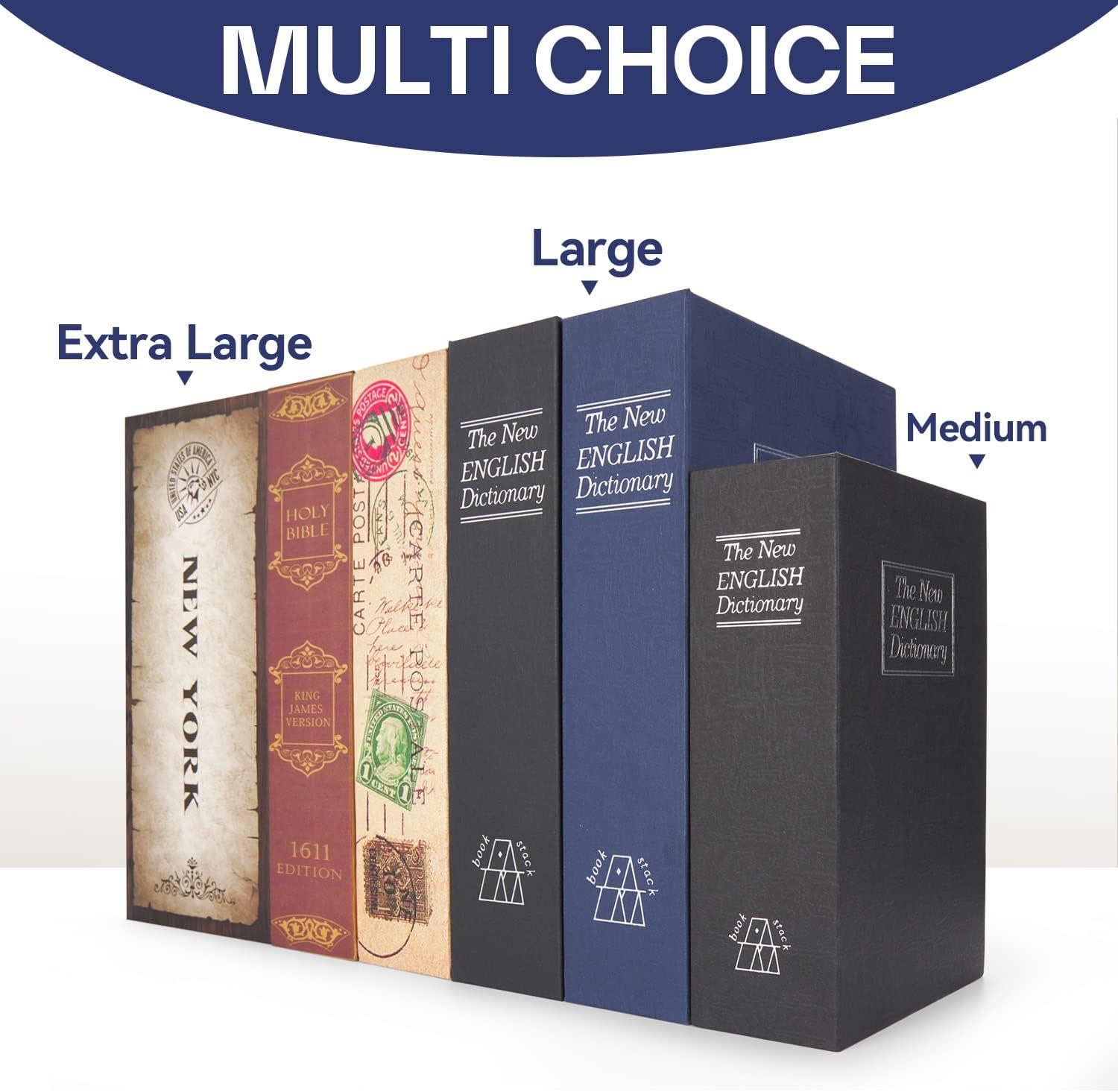 imageBook Safe Box with Combination Lock Ohuhu Upgrade Dictionary Diversion Safe Secret Hidden Box for Home Office Portable Safe Box for Money Cash JewelryRose