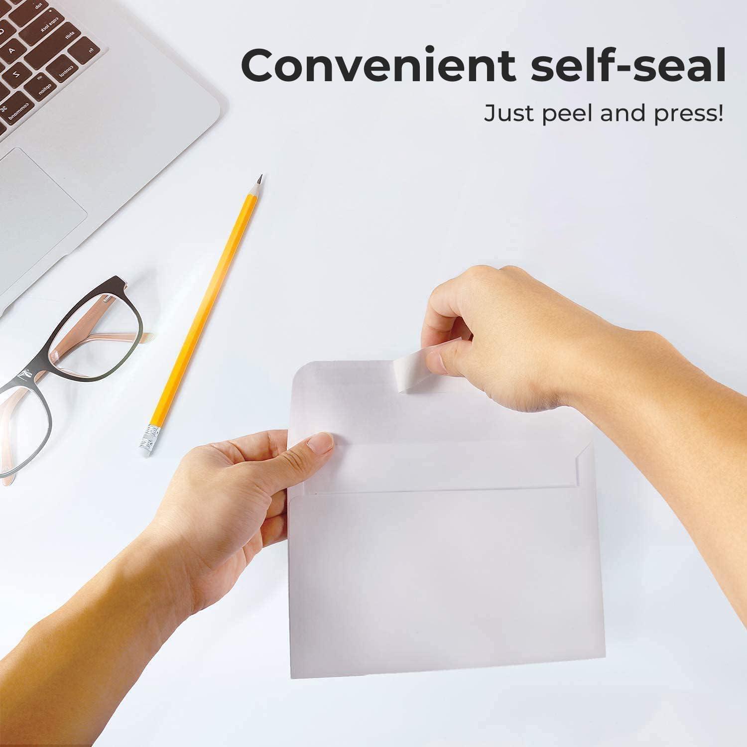 imageOhuhu A2 Printable White Envelopes 1000 Pack Bulk A2 438quot x 534quot SelfSeal Envelopes for 425x55 Cards RSVP Christmas Cards Wedding Invitations Photo Baby ShowerA7