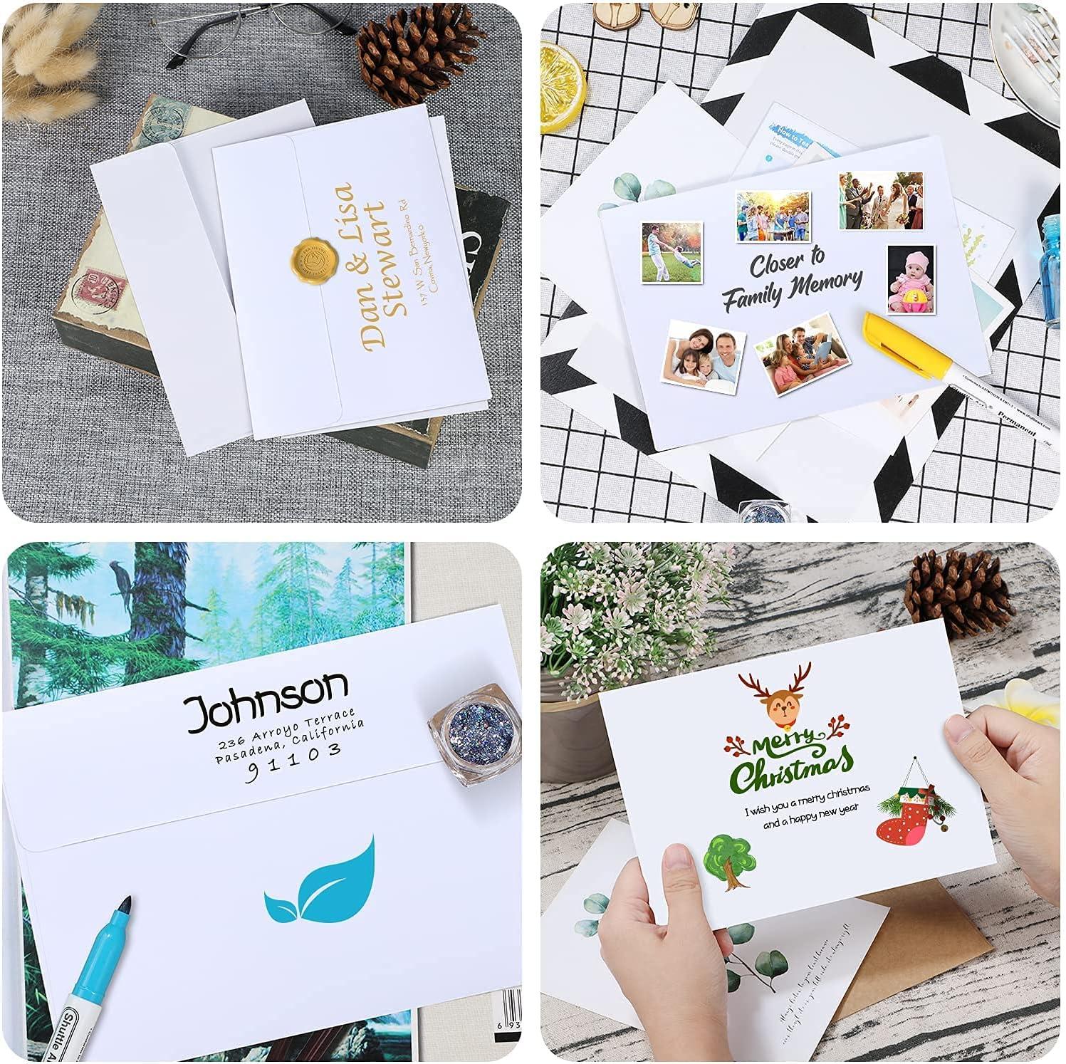 imageOhuhu A2 Printable White Envelopes 1000 Pack Bulk A2 438quot x 534quot SelfSeal Envelopes for 425x55 Cards RSVP Christmas Cards Wedding Invitations Photo Baby ShowerA2