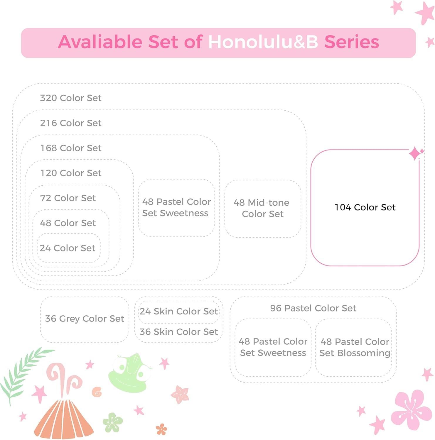 imageOhuhu Alcohol Markers Brush Tip 104color Double Tipped Alcohol Based Art Marker Set for Artists Adults Coloring Illustration Honolulu B of Ohuhu Markers Dual Tip Brush ampamp Fine Refillable