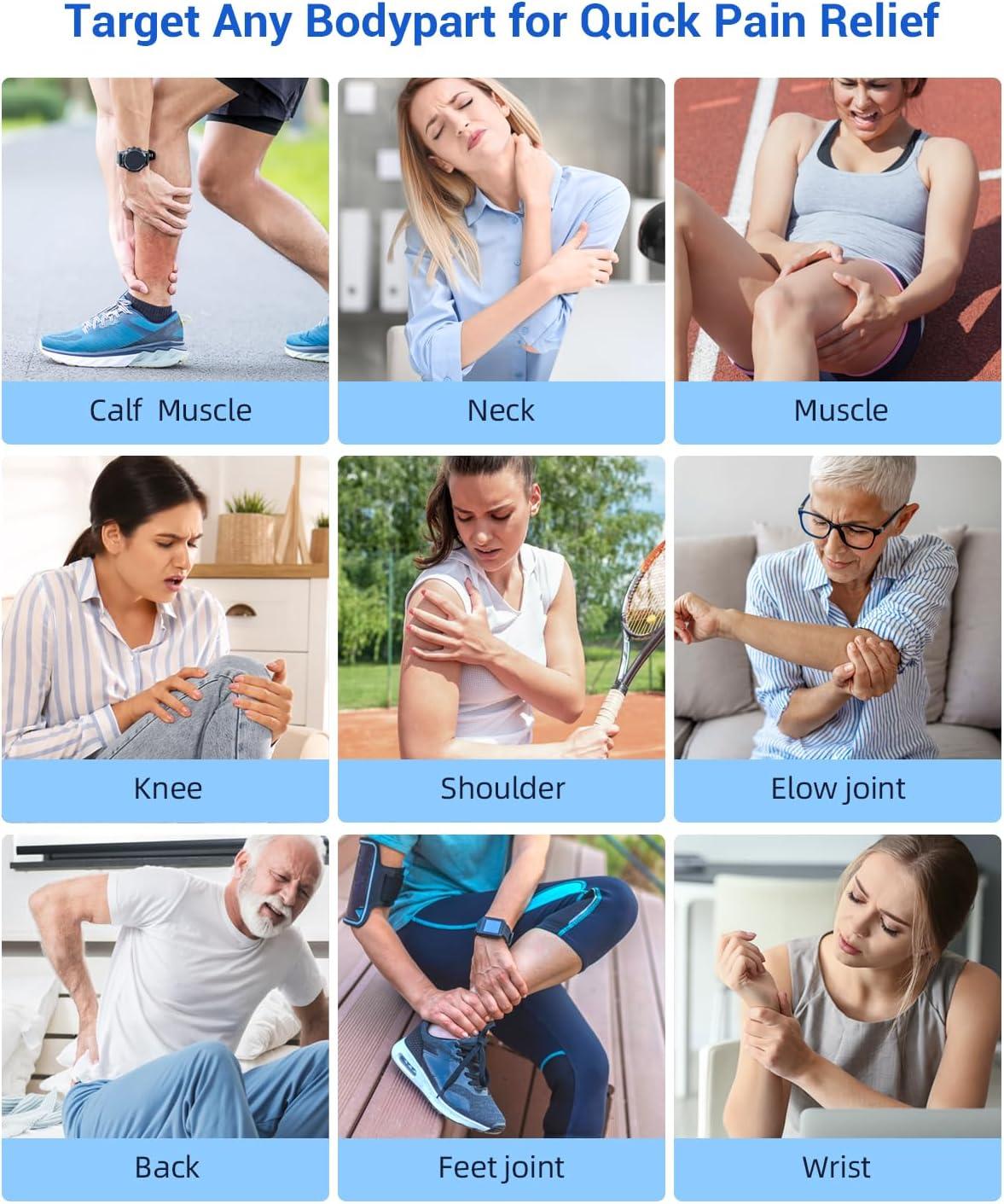 imageOhuhu Tens Unit Muscle Stimulator 24 Modes Rechargeable Tens Stimulator Machine16 Pads Electric EMS Unit Massager Acupoint Map Included for Back Shoulder Legs Pain Relief Mother Father GiftSilver