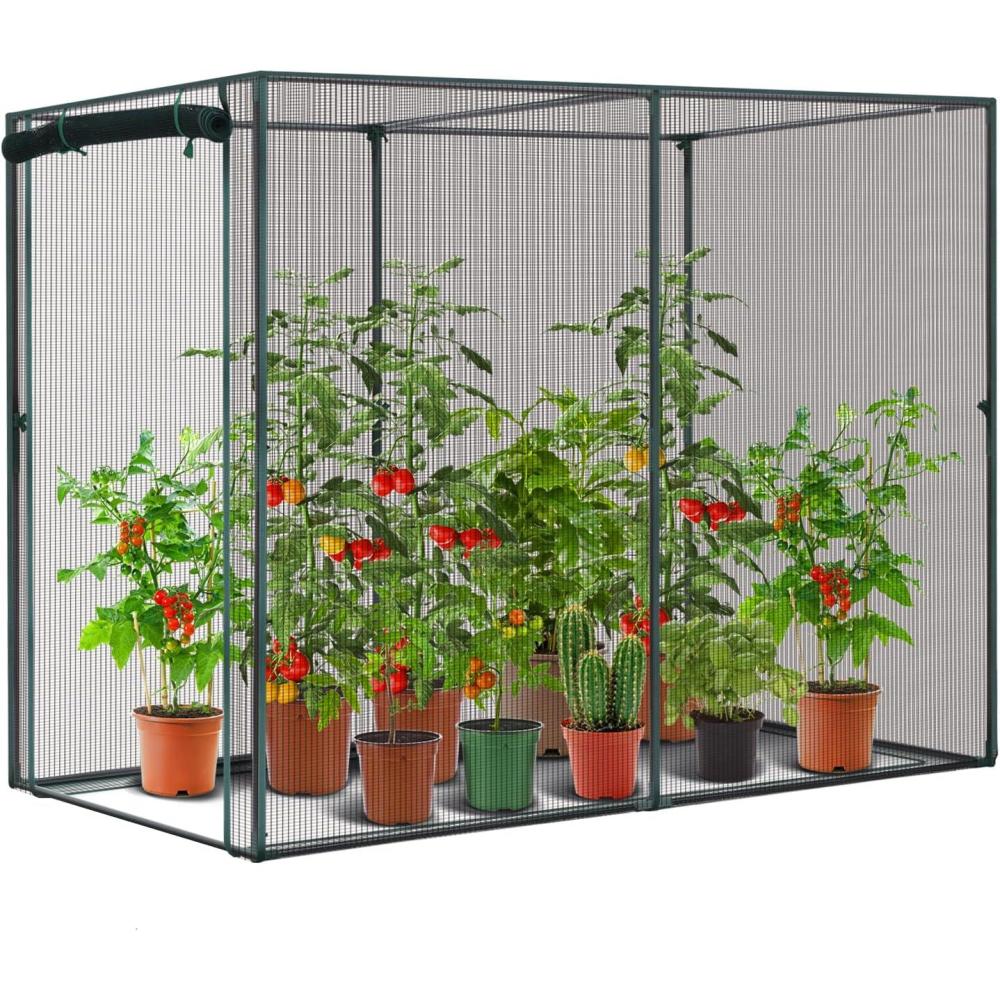 imageCrop Cages for Garden Plant Ohuhu 6x3x5 Ft Tent Cage Plant Netting Cover with Zipper Garden Bed Cover Plant Cover from Animal WindResistant Garden Cage for Fruit Vegetable FlowerRectangle