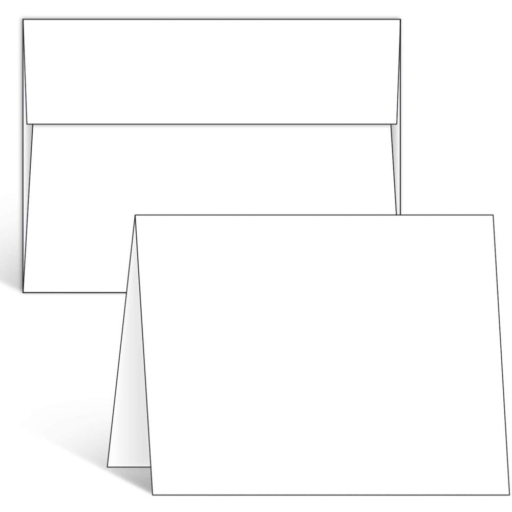 imageOhuhu Blank White Cards and Envelopes 50 Pack  5quot x 7quot Heavyweight Folded Cardstock and A7 Envelopes for DIY Greeting Cards Wedding Birthday Invitations Baby Shower Thank You Cards and All OccasionsA7 5x7