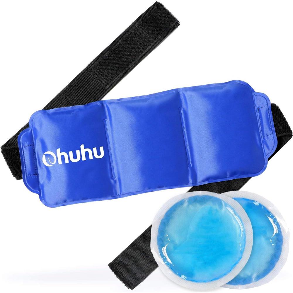 imageOhuhu Reusable Gel Cold ampamp Hot Therapy Pack with Strap for Shoulder Knee Ankle Back Neck Waist Arm Calves Hip Pain Relief M
