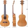 23 Inch Ukelele for Adults, Ohuhu Concert Ukuleles for Uke Beginners, with Ukalalee Backpack Style Gig Bag, Ukelele Strap (Strap Pins and Aquila Strings Installed) for Father Gift Idea