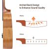 23 Inch Ukelele for Adults, Ohuhu Concert Ukuleles for Uke Beginners, with Ukalalee Backpack Style Gig Bag, Ukelele Strap (Strap Pins and Aquila Strings Installed) for Father Gift Idea