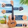 23 Inch Ukelele for Adults, Ohuhu Concert Ukuleles for Uke Beginners, with Ukalalee Backpack Style Gig Bag, Ukelele Strap (Strap Pins and Aquila Strings Installed) for Father Gift Idea