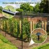 6.6×98 FT Premium Bird Netting, Ohuhu Garden Netting with Cable Ties Ground Nails, Anti-Bird Reusable Protection Netting for Fruit Vegetable Plant Trees, Plastic Deer Fencing Animals Barrier
