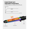 7 in 1 Curling Iron Wand Set, Ohuhu Upgrade Curling Wand with 7Pcs 0.35 to 1.25 Inch Interchangeable Ceramic Barrels and Heat Protective Glove Gifts, Rainbow Color