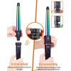 7 in 1 Curling Iron Wand Set, Ohuhu Upgrade Curling Wand with 7Pcs 0.35 to 1.25 Inch Interchangeable Ceramic Barrels and Heat Protective Glove Gifts, Rainbow Color