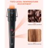 7 in 1 Curling Wand Set: Ohuhu Curling Iron Wand 7Pcs 0.35 to 1.25 Inch Interchangeable Ceramic Barrel Heat Protective Glove 2 Clips Dual Voltage Hair Curler for Girl Women Mother Gift Rose Gold(Black)