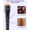 7 in 1 Curling Wand Set: Ohuhu Curling Iron Wand 7Pcs 0.35 to 1.25 Inch Interchangeable Ceramic Barrel Heat Protective Glove 2 Clips Dual Voltage Hair Curler for Girl Women Mother Gift Rose Gold(Rainbow)