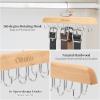 Belt Hanger Organizer for Closet: Ohuhu 16 Hooks Max 48 Belts Tie Rack Wooden Belt Holder for Storage 360 Degree Rotating Space Saver Organizer for Men Women Belt Tie Scarf Tank Top Accessories-Walnut(Burlywood)