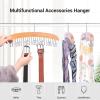 Belt Hanger Organizer for Closet: Ohuhu 2 Pack 12 Hooks Max 36 Belts Tie Rack Wooden Belt Holder for Storage 360 Degree Rotating Space Saver Organizer for Men Women Belt Tie Scarf Accessories-Walnut(Burlywood)