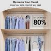 Belt Hanger Organizer for Closet: Ohuhu 2 Pack 12 Hooks Max 36 Belts Tie Rack Wooden Belt Holder for Storage 360 Degree Rotating Space Saver Organizer for Men Women Belt Tie Scarf Accessories-Walnut(Walnut)