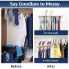Belt Hanger Organizer for Closet, Ohuhu Wall Mount Belt Rack for Storage and Organization, 360 Degree Rotating Belt Display Holder for Belt Tie Scarf Accessories (Belt Hanger with Hooks)(belt hanger with clips)
