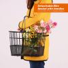 Bike Basket Front Bicycle Baskets – Ohuhu Wire Basket for Bikes with Handles and Mesh Bottom, Detachable Handlebar Bicycle Basket for Women, Compatible with Electric Bikes Beach Cruisers