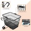 Bike Basket Front Bicycle Baskets – Ohuhu Wire Basket for Bikes with Handles and Mesh Bottom, Detachable Handlebar Bicycle Basket for Women, Compatible with Electric Bikes Beach Cruisers