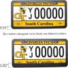 Black License Plate Frames, Ohuhu 2 PCS Matte Aluminum Car License Plate Holder Slim Design with Bolts Washer Caps, 2 Holes Licenses Plate Metal Covers Automotive Exterior Accessories for US Vehicles