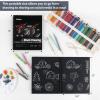 Black Sketch Pad for Posca, 9.7″x12″ Ohuhu 2 Pack 120 LB/200 GSM Black Drawing Papers, 38 Sheets/76 Pages, Spiral-Bound Sketchbook for Art Gel Pen Colored Pencils, Metallic Marker Pens