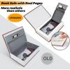 Book Safe Box with Combination Lock, Ohuhu Upgrade Dictionary Diversion Safe Secret Hidden Box for Home Office, Portable Safe Box for Money Cash Jewelry(Bible – Real Paper)
