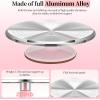 Cake Turntable, Ohuhu Aluminium 12” Cake Decorating Kit Supplies Rotating Stand Revolving Spinner with 2 Icing Spatula 3 Comb Smoother(Pink)