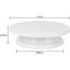 Cake Turntable for Decorating, Ohuhu Cake Decorating Tools, Rotating Cake Stand with 2 Icing Spatula, 3 Icing Smoother and Cake Leveler, Turns Smoothly for Cake Decorations, White (10 inch)