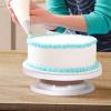 Cake Turntable for Decorating, Ohuhu Cake Decorating Tools, Rotating Cake Stand with 2 Icing Spatula, 3 Icing Smoother and Cake Leveler, Turns Smoothly for Cake Decorations, White (10 inch)