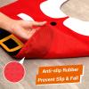 Christmas Bathroom Sets, Ohuhu Upgrade 5 PCS Christmas Toilet Seat Cover Bathroom Decor with Towel and Hanging Hook for Christmas Bathroom Decorations Indoor