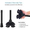 Folding Cane, Ohuhu Adjustable Foldable Walking Cane for Men, Women with 5 Adjustable Heights, Collapsible, Lightweight, Balancing Mobility Aid, Portable Hand Cane Walking Stick for Father Mother Gift