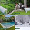 Garden Fence Animals Barrier Set: Ohuhu 3.4FTx100FT Plastic Fence Roll with 25-Pack 4FT Stakes Temporary Safety Netting, Reusable Pool Fencing Snow Fence Poultry Fences for Deer Chicken Dog, Black(Black)