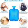 Hot Water Bottle, Ohuhu 2L Classic Premium Transparent Hot or Cold Water Bag for Pain Relief Hot Pack Therapy 2000ml 68oz, Blue, Home and Outdoor