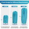 Ice Bags for Injuries Reusable: Ohuhu 3 Packs Ice Cold Packs Ice Bag Hot Water Hot & Cold Therapy Pain Relief for Knee Leg Injury No-Leak Breathable Waterproof Ice Bags 3 Sizes 6″/9″/11″, Light Blue(Light Blue)