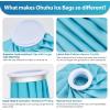 Ice Bags for Injuries Reusable: Ohuhu 3 Packs Ice Cold Packs Ice Bag Hot Water Hot & Cold Therapy Pain Relief for Knee Leg Injury No-Leak Breathable Waterproof Ice Bags 3 Sizes 6″/9″/11″, Light Blue(Light Blue)