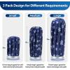 Ice Bags for Injuries Reusable: Ohuhu 3 Packs Ice Cold Packs Ice Bag Hot Water Hot & Cold Therapy Pain Relief for Knee Leg Injury No-Leak Breathable Waterproof Ice Bags 3 Sizes 6″/9″/11″, Light Blue(Dark Blue)