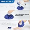 Ice Bags for Injuries Reusable: Ohuhu 3 Packs Ice Cold Packs Ice Bag Hot Water Hot & Cold Therapy Pain Relief for Knee Leg Injury No-Leak Breathable Waterproof Ice Bags 3 Sizes 6″/9″/11″, Light Blue(Blue)