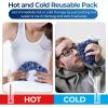 Ice Bags for Injuries Reusable: Ohuhu 3 Packs Ice Cold Packs Ice Bag Hot Water Hot & Cold Therapy Pain Relief for Knee Leg Injury No-Leak Breathable Waterproof Ice Bags 3 Sizes 6″/9″/11″, Light Blue(Dark Blue)