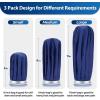 Ice Bags for Injuries Reusable: Ohuhu 3 Packs Ice Cold Packs Ice Bag Hot Water Hot & Cold Therapy Pain Relief for Knee Leg Injury No-Leak Breathable Waterproof Ice Bags 3 Sizes 6″/9″/11″, Light Blue(Blue)