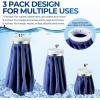 Ice Bags for Injuries Reusable: Ohuhu 3 Packs Ice Cold Packs with 2 Wrap Ice Bag Hot Water Hot & Cold Therapy Pain Relief for Knee Leg Injury No-Leak Waterproof Ice Bags 3 Sizes 6″/9″/11″, Light Blue(Blue)