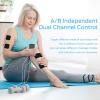 Independent Dual Channel TENS EMS Unit of Ohuhu, AS8012 TENS and Powered Muscle Stimulator with 20 Massage Modes for Pain Relief, Rechargeable Massager 24 Pads, Matte Black Mother Father’s Day Gift
