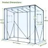 Lean-to Greenhouse with 3-Tier Shelves: Ohuhu Portable Walk-in Wall Mounted Green House with Mesh Windows, 79″x39″x83″ Large Greenhouses with 2 Roll-Up Zipper Doors Reinforced Structure for Outdoors(Clear PVC)