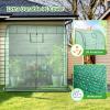 Lean-to Greenhouse with 3-Tier Shelves: Ohuhu Portable Walk-in Wall Mounted Green House with Mesh Windows, 79″x39″x83″ Large Greenhouses with 2 Roll-Up Zipper Doors Reinforced Structure for Outdoors(Polyethylene)
