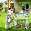 Mini Greenhouse for Indoor Outdoor: Ohuhu Portable Green House with Waterproof Pad for Small Plants Nursery Germination, 36″x36″x58.5″ Heavy-Duty PVC Cover Tent Humidity Dome Seedling Accessory(36 x 18 x 33 inch)