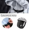 Motorcycle Cover, Ohuhu All Season Waterproof Snowproof Motorbike Covers with Lock Holes, Fits up to 108″ Motors Bikes Scooters for Honda, Yamaha, Suzuki, Harley, Kawasaki(XX Large), Black-Silver