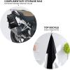 Motorcycle Cover, Ohuhu All Season Waterproof Snowproof Motorbike Covers with Lock Holes, Fits up to 108″ Motors Bikes Scooters for Honda, Yamaha, Suzuki, Harley, Kawasaki(XX Large), Black-Silver