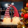 Ohuhu 2 Pack 18.5” Light Up Christmas Gnomes, White, Plush, Handmade Swedish Santa Tomte, Xmas Home Table Christmas Tree Indoor Decor