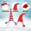 Ohuhu 2 Pack 18.5” Light Up Christmas Gnomes, White, Plush, Handmade Swedish Santa Tomte, Xmas Home Table Christmas Tree Indoor Decor
