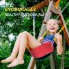 Ohuhu 2 Pack Swing Set for Tree, Heavy Duty Swing Seat & Climbing Rope Disc Swing, Outdoor Playground Backyard Flying Swing Toys for Kids Adults Swingset Accessories Included Snap Hook & Strap