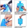 Ohuhu 2L Hot Water Bottle for Pain Relief Hot Therapy Classic Transparent Blue Hot Water Bottles