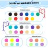 Ohuhu 36 Colors Tempera Paint Sticks, Washable Tempera Paint Set for Kids, Quick Drying, Non-toxic for Drawing, Graffiti, Works Great on Paper Glass Wood Ceramic Canvas Rock